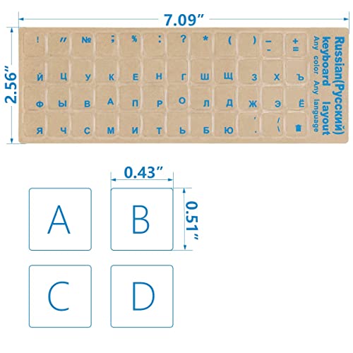 2 autocollants de clavier russe PCS pour – Image 2