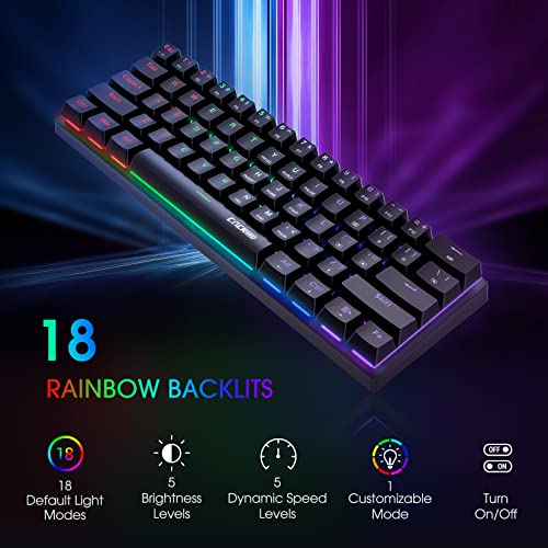 Clavier de jeu portable 60 % mécanique, – Image 2