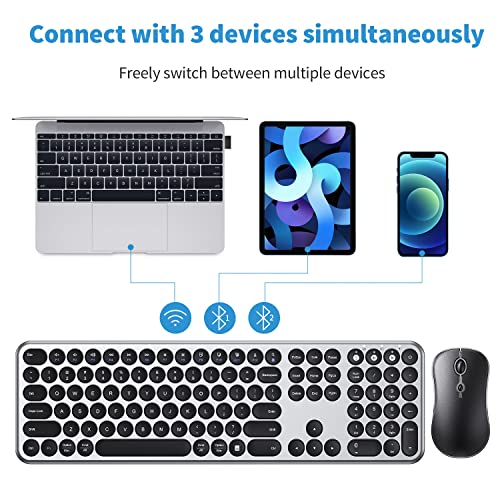 Ensemble clavier et souris sans fil rechargeables, – Image 2
