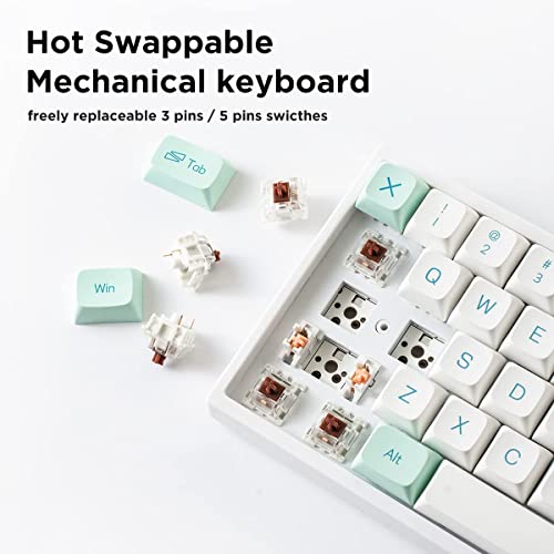 YUNZII YZ68 Mint Clavier mécanique échangeable à-3