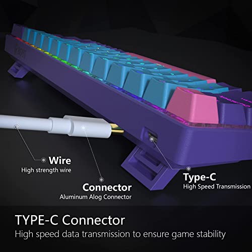 BOYI 61 Mini clavier de jeu filaire-4