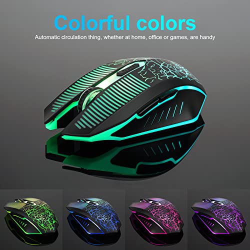 CHONCHOW Souris de jeu sans fil rechargeable-3