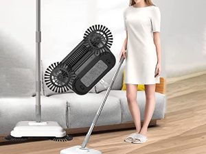Tout-en-un Main Pousser Balayeuse Plancher Doux Balayage