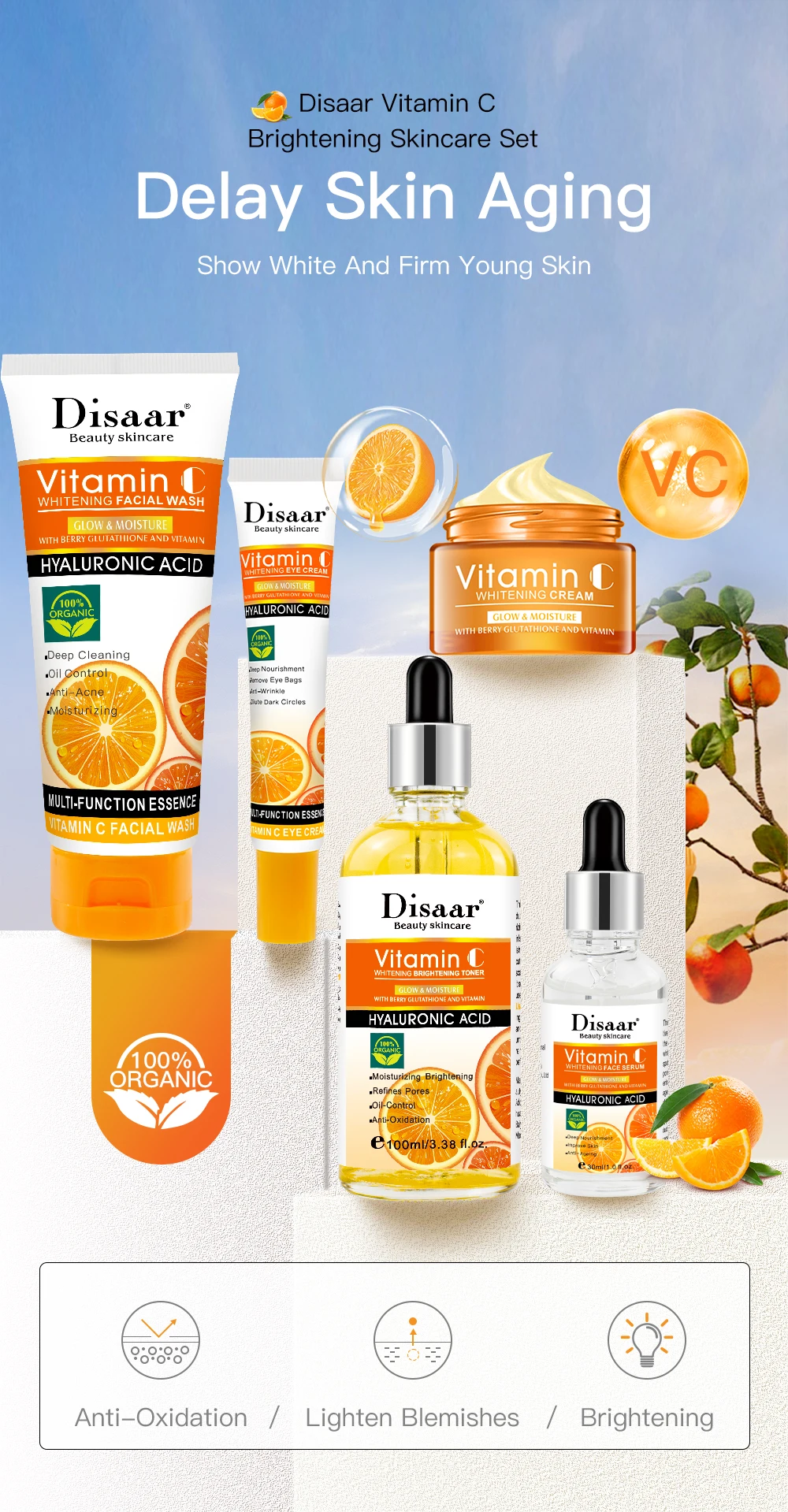 Ensemble de soins éclaircissants pour le visage