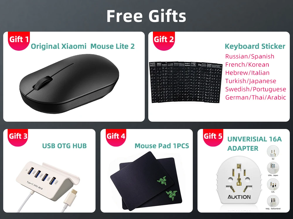 Cadeaux gratuits
