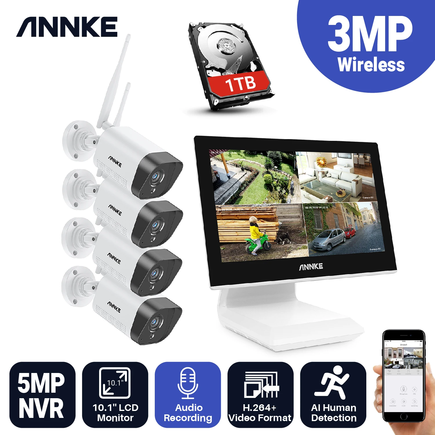 « ANNKE-Caméra IP vidéosurveillance sans fil » – Test et Avis
