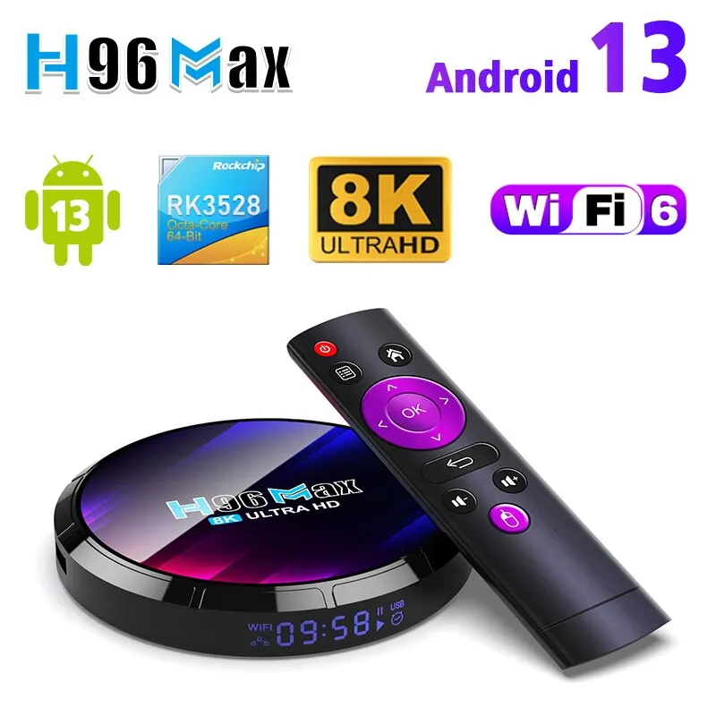 Boîte androïde de soutien WiFi6 4K – Test et Avis