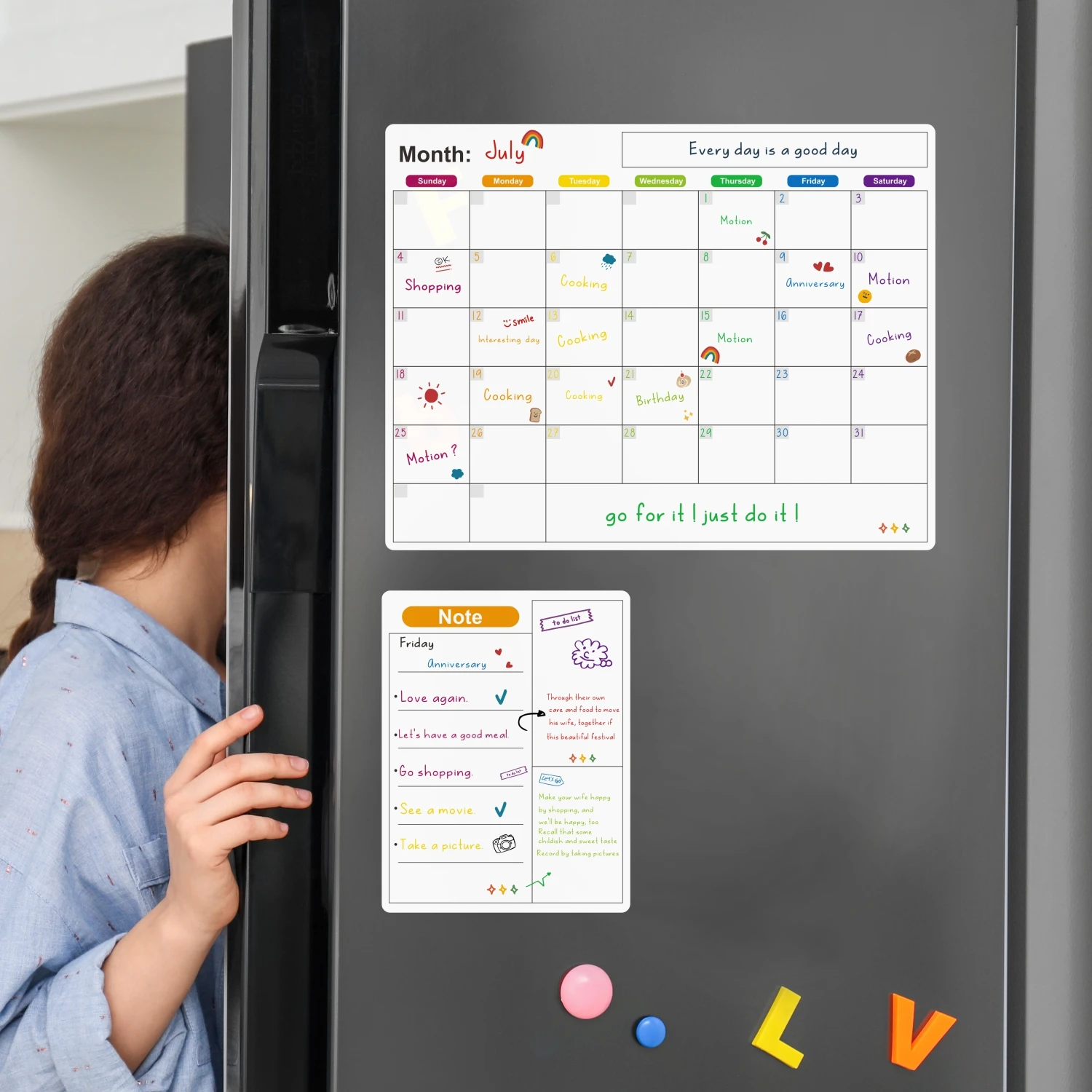 « Calendrier magnétique réfrigérateur : mensuel, hebdomadaire » – Test et Avis