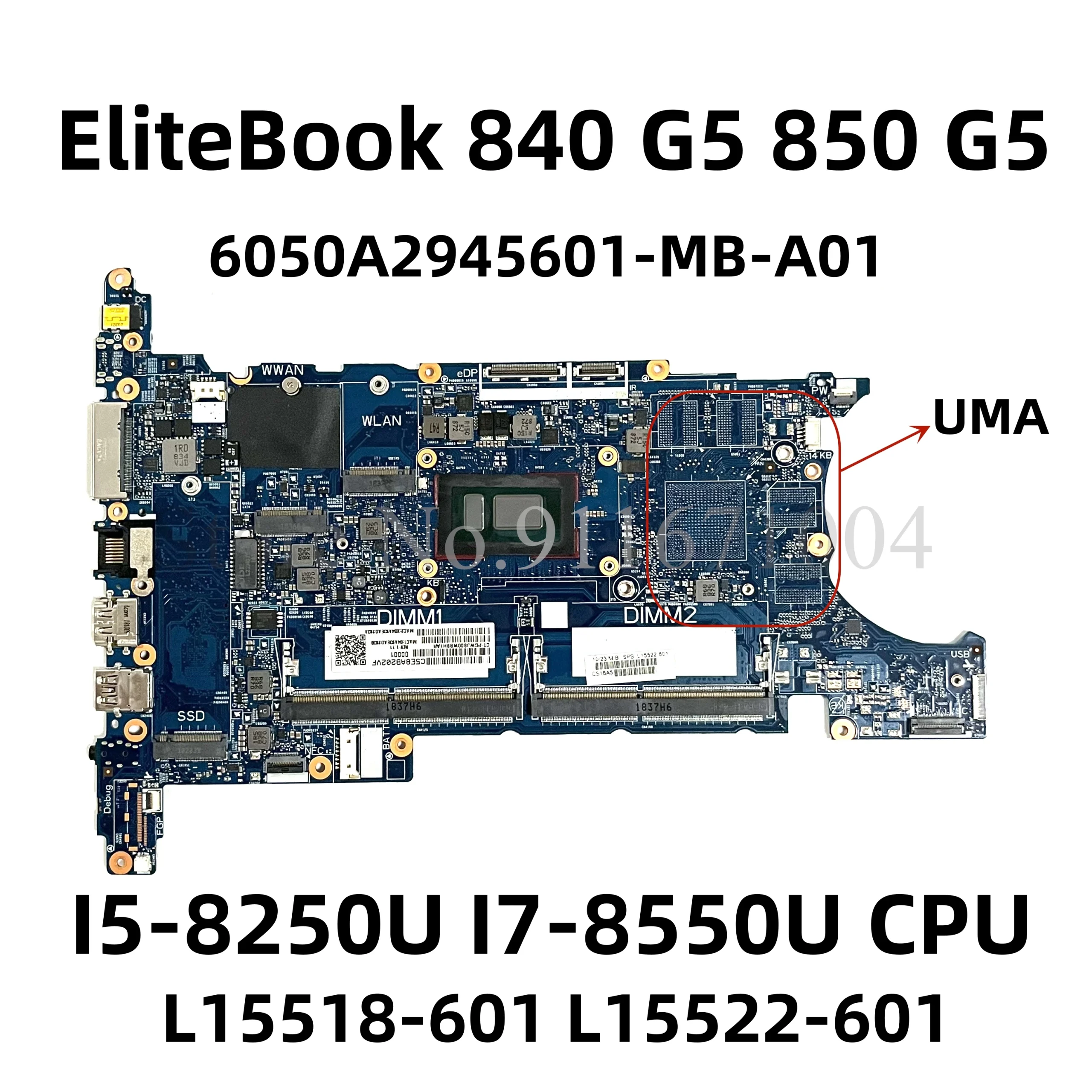 Carte mère pour ordinateur portable HP ElitePle840 G5 850 G5 avec CPU I5-I7 7/8th et DDR4 – Test et Avis