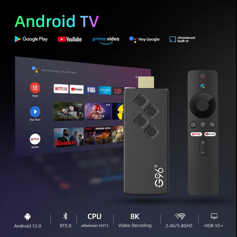 Comparaison des fonctionnalités entre Dean Stick-Télécommande vocale Fire TV, Android 13.0, RL biomBT, G96 H313, 2 Go de RAM, 8 Go, 4K et VS Amazon Fire Stick. – Test et Avis