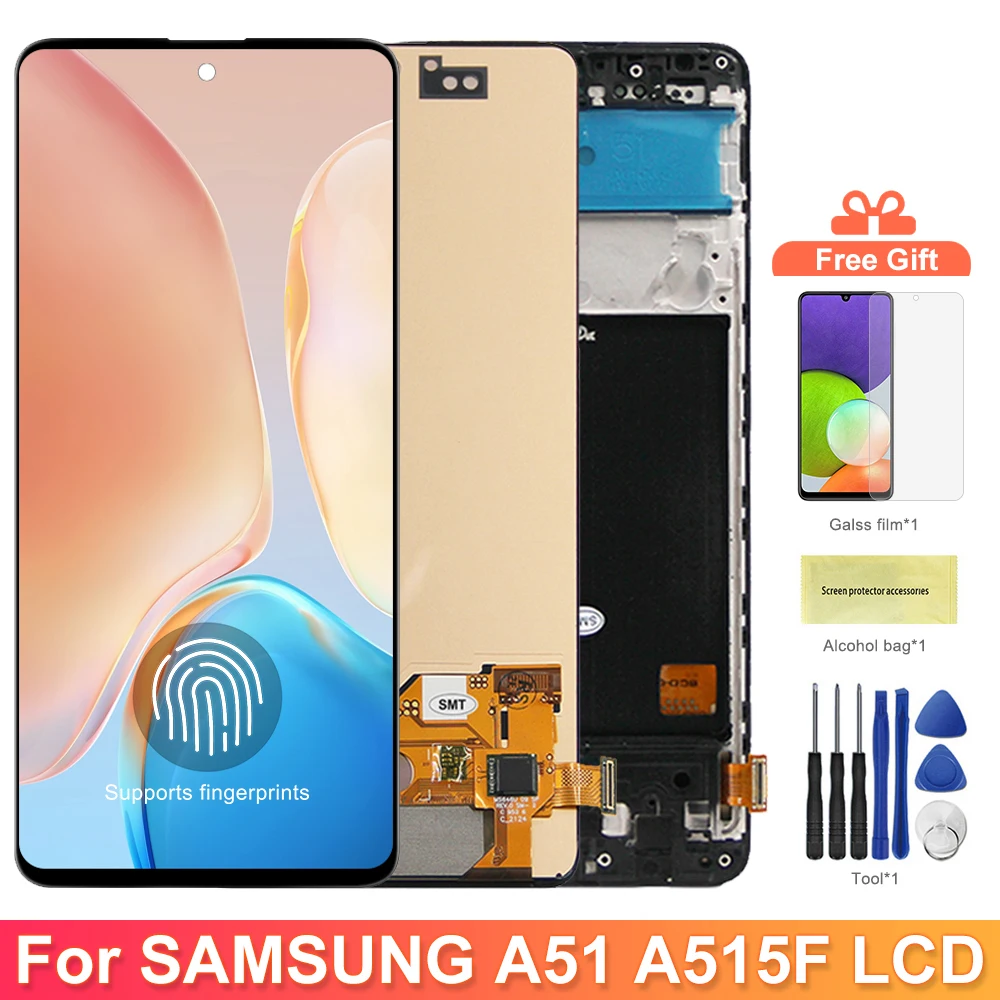 « Écran tactile LCD Super AMOLED avec empreinte digitale pour Samsung Galaxy A51 A515 A515F » – Test et Avis