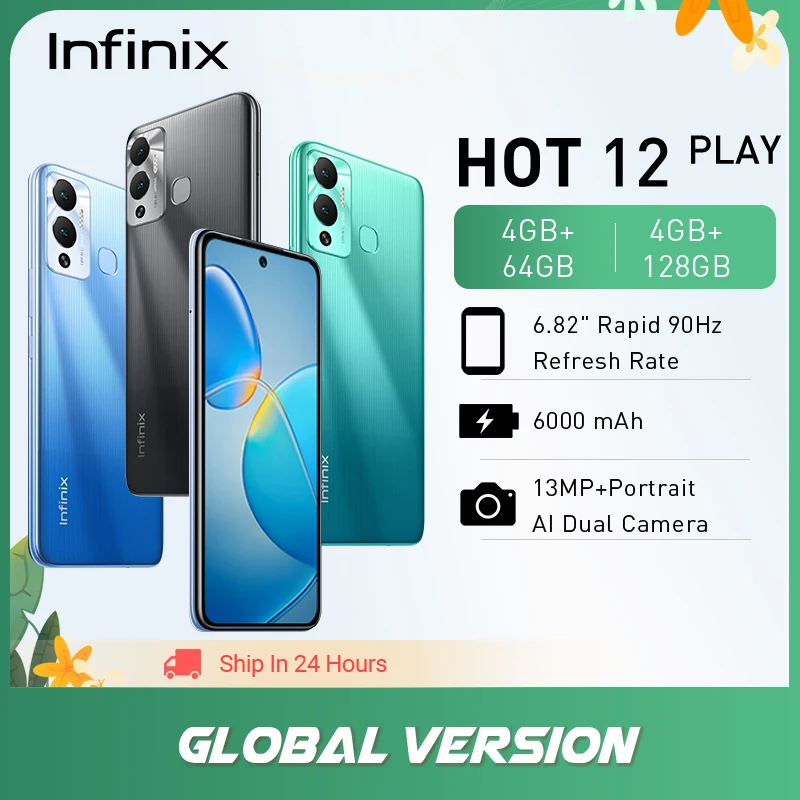 Infinix Hot 12 Play: Smartphone avec 4 Go de RAM, 64 Go de ROM, 6000 mAh – Test et Avis