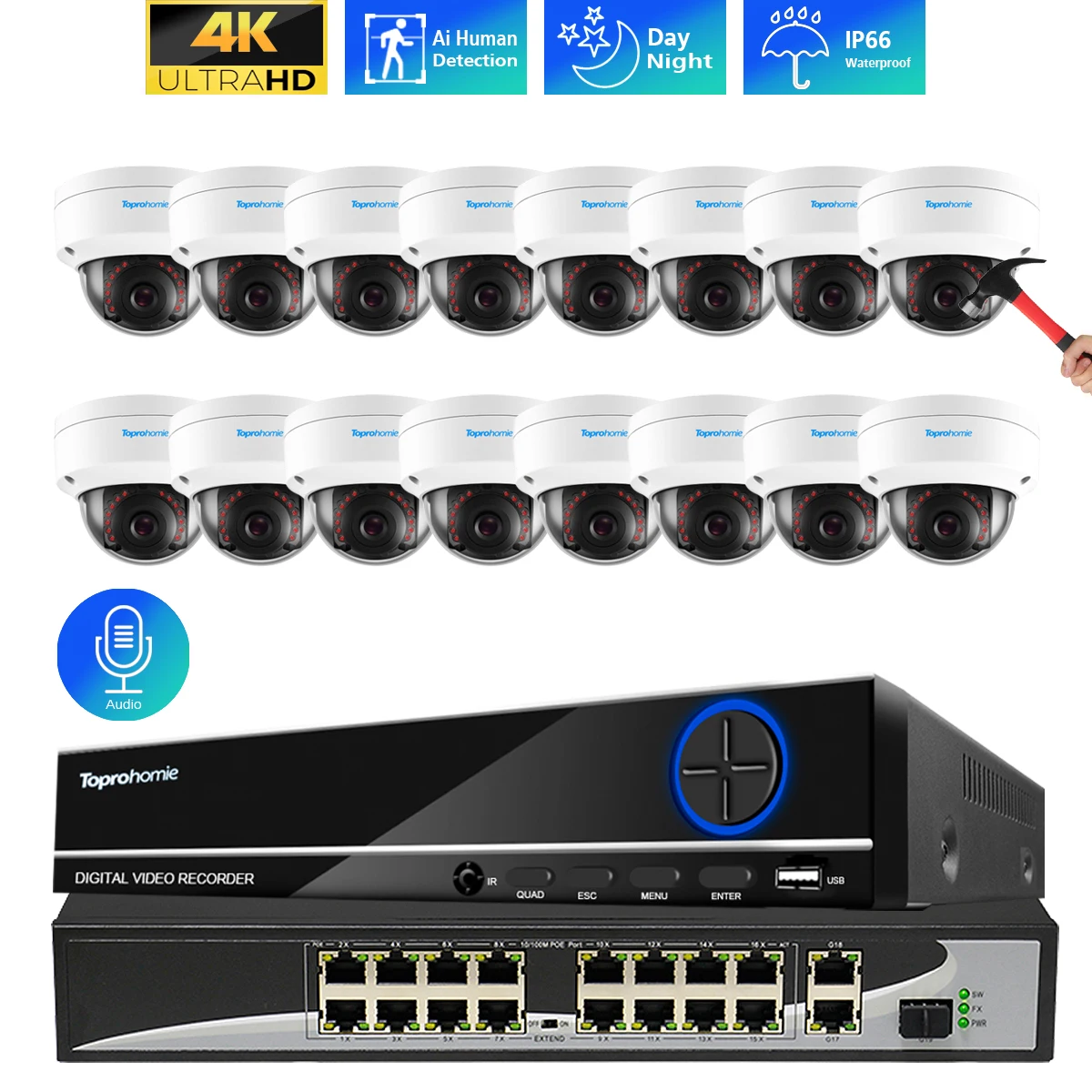 Kit de vidéosurveillance intérieure avec audio et AI – Test et Avis