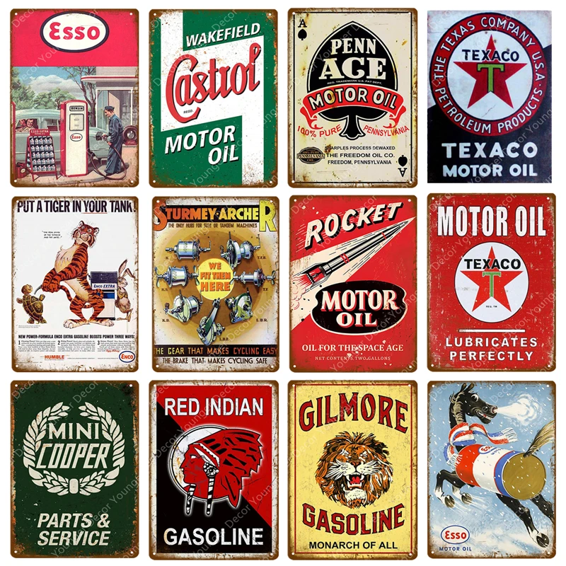 « Plaque vintage Esso Castrol, fusée texprogressive » – Test et Avis