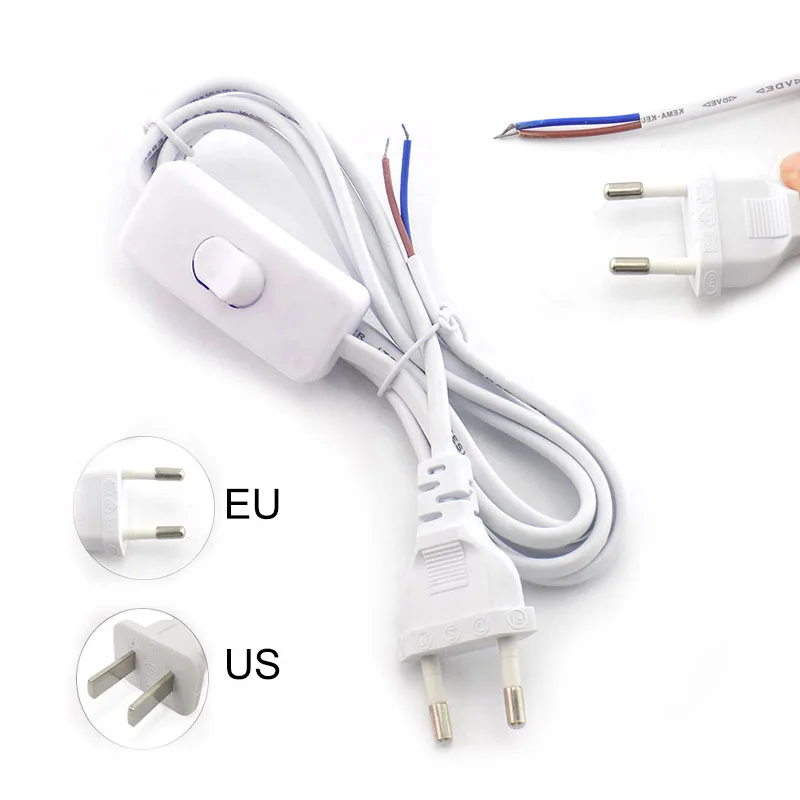 Rallonge adaptateur pour lampe LED, prise EU et US, 1.8m – Test et Avis