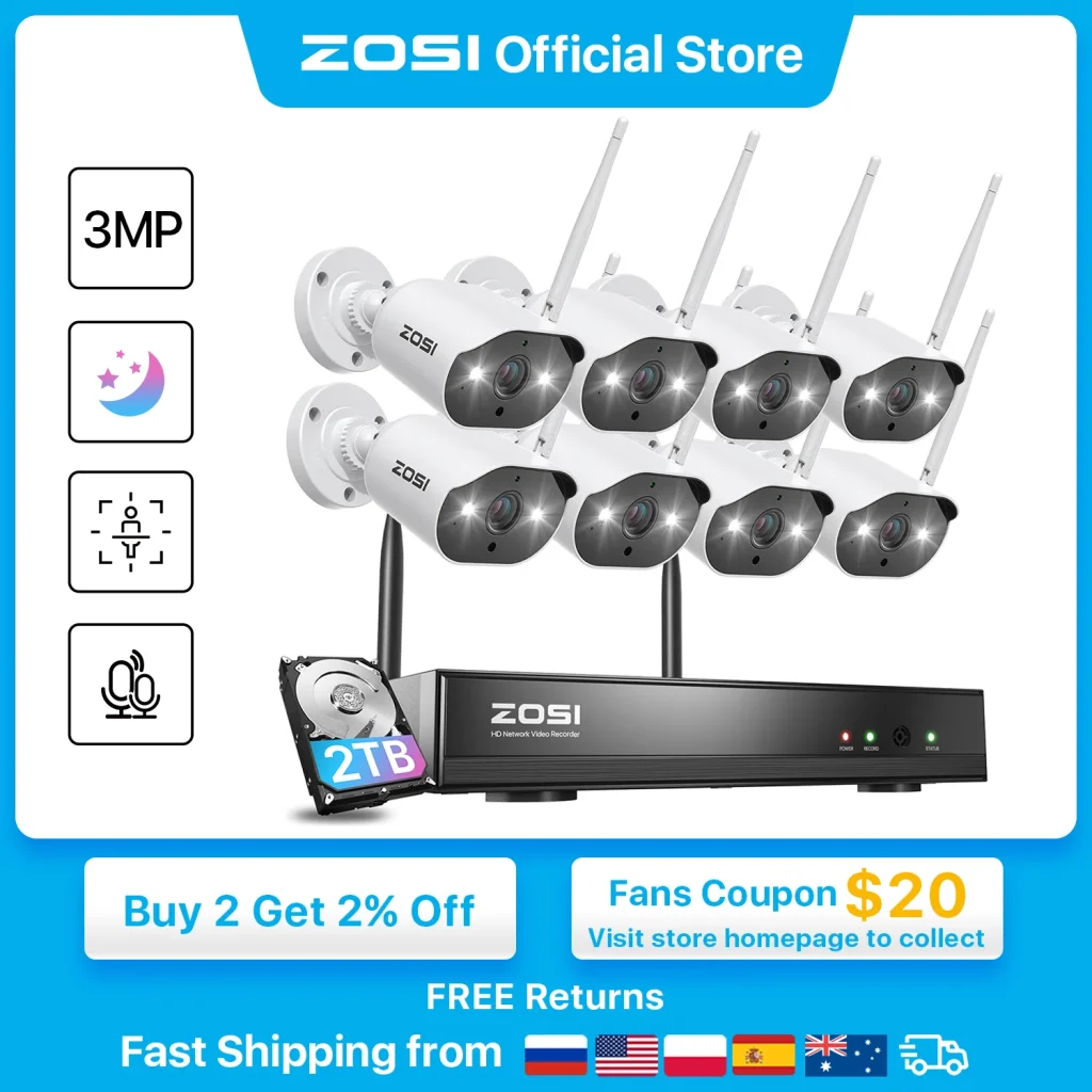 ZOSI – Système caméra sécurité WiFi extérieur. – Test et Avis