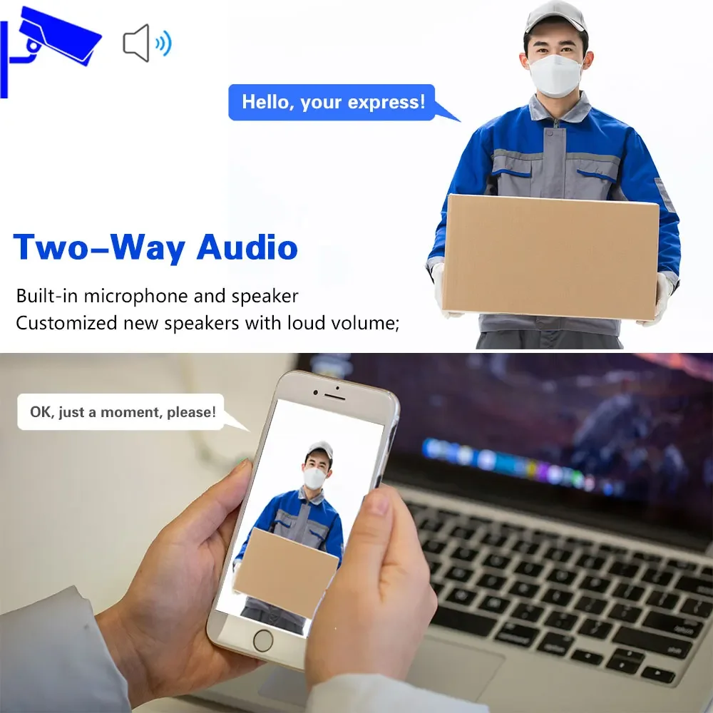 Caméra d'enregistrement audio bidirectionnelle