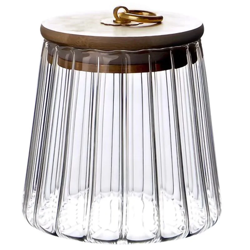 Pot à épices en verre transparent
