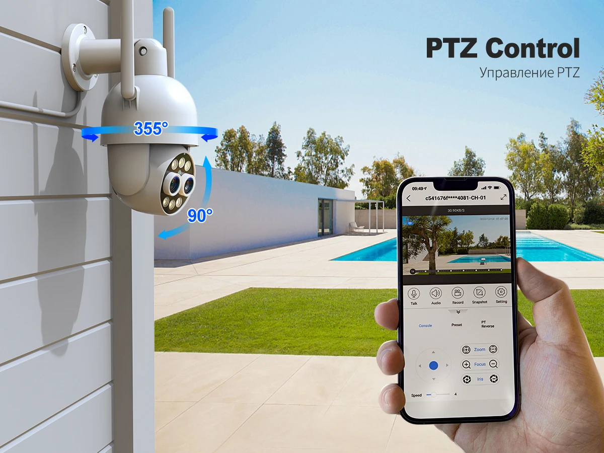 Contrôle PTZ par APP