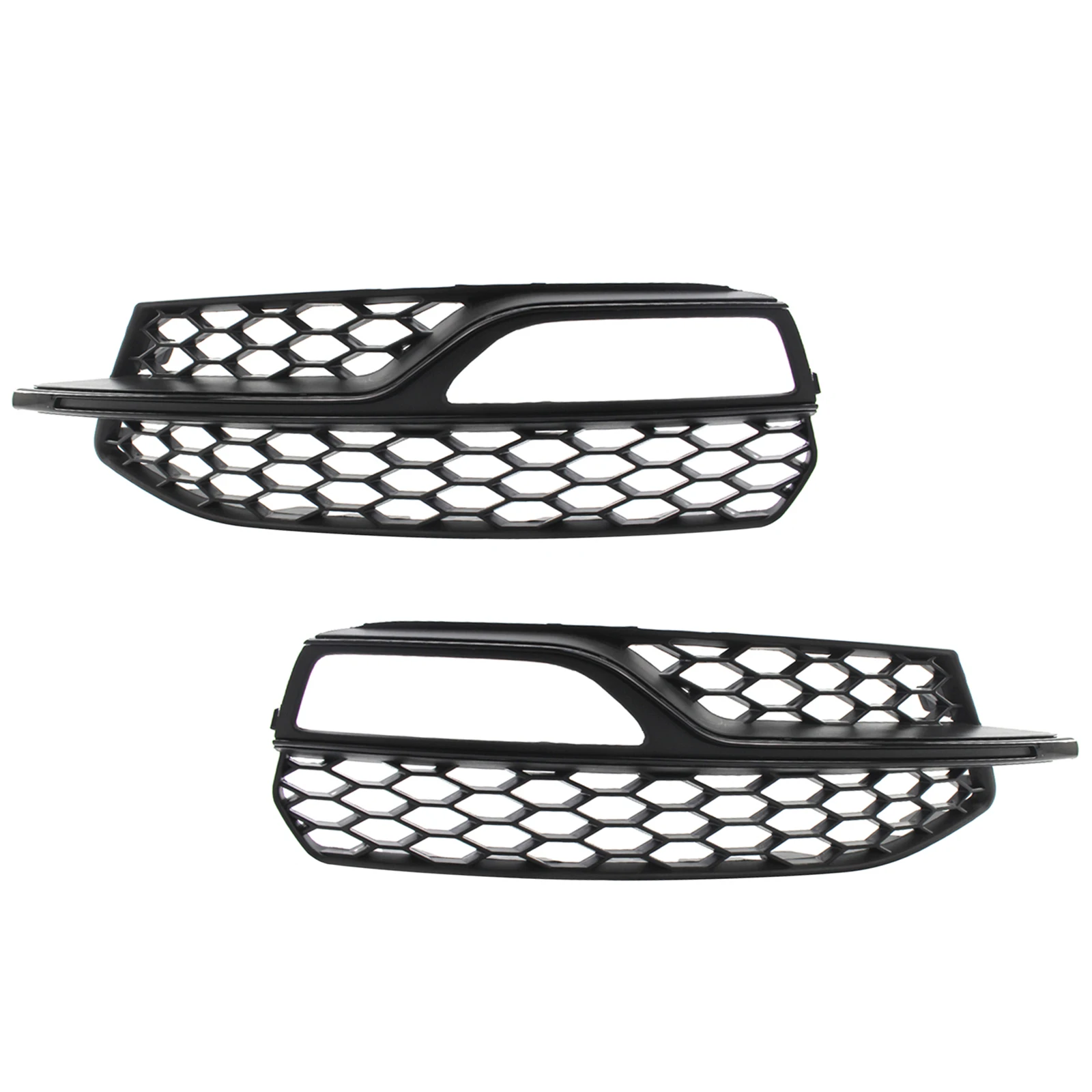 2pcs Honeycomb Front Fog Light Grilles Cover for Audi A3 S-Line 14-16