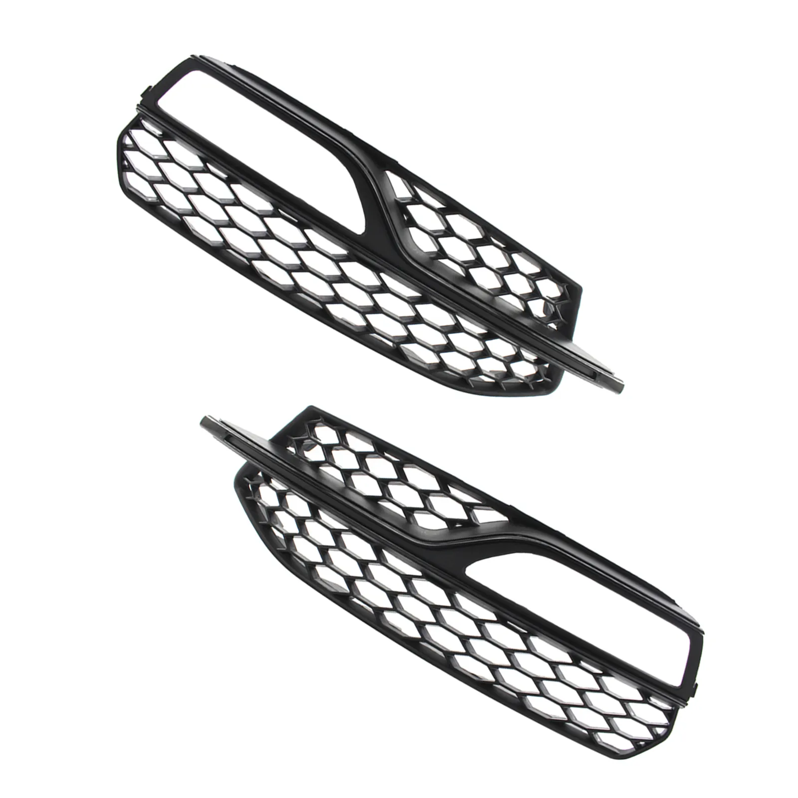 2pcs Honeycomb Front Fog Light Grilles Cover for Audi A3 S-Line 14-16