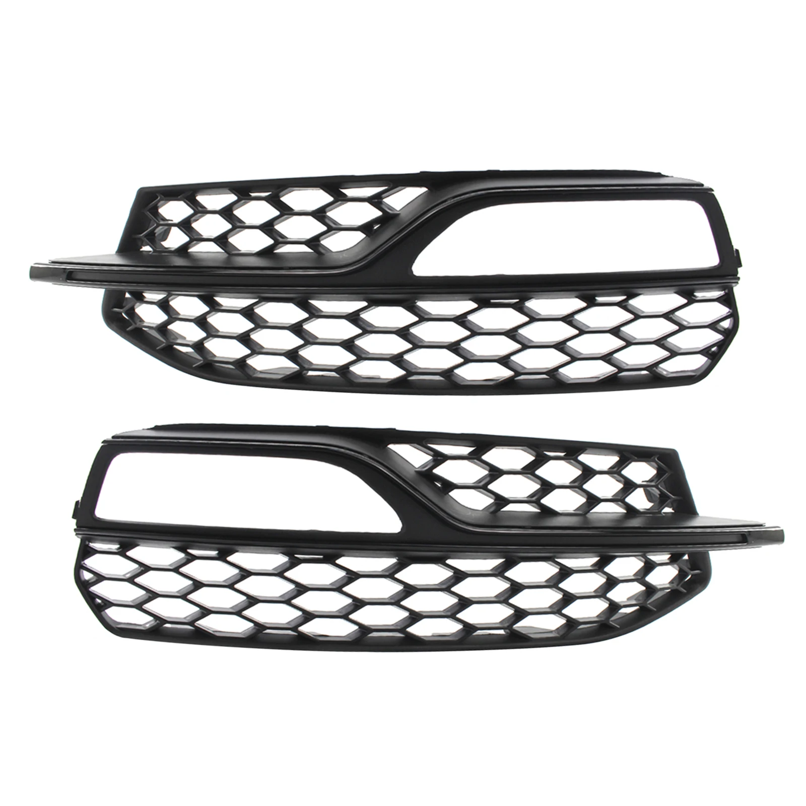 2pcs Honeycomb Front Fog Light Grilles Cover for Audi A3 S-Line 14-16