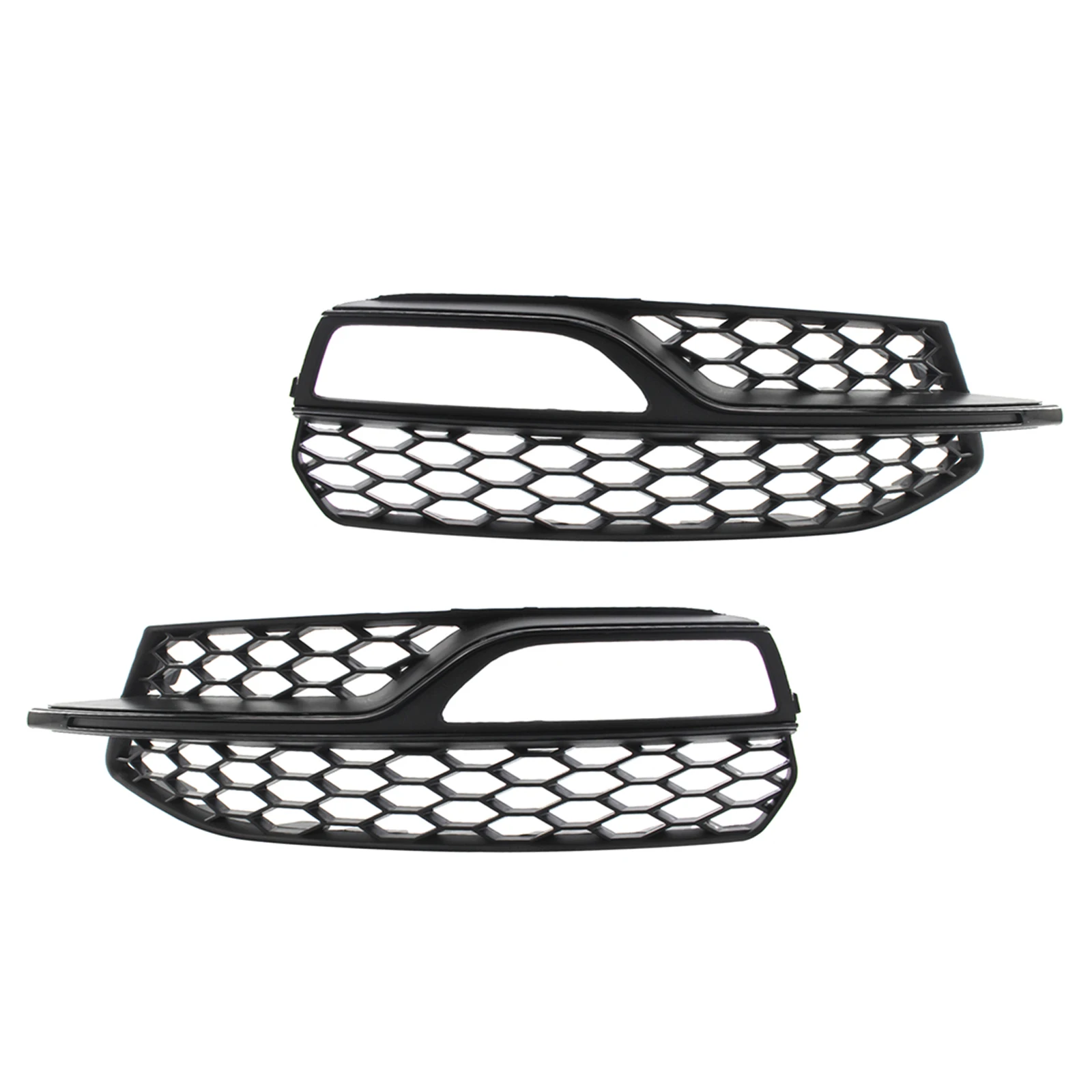 2pcs Honeycomb Front Fog Light Grilles Cover for Audi A3 S-Line 14-16