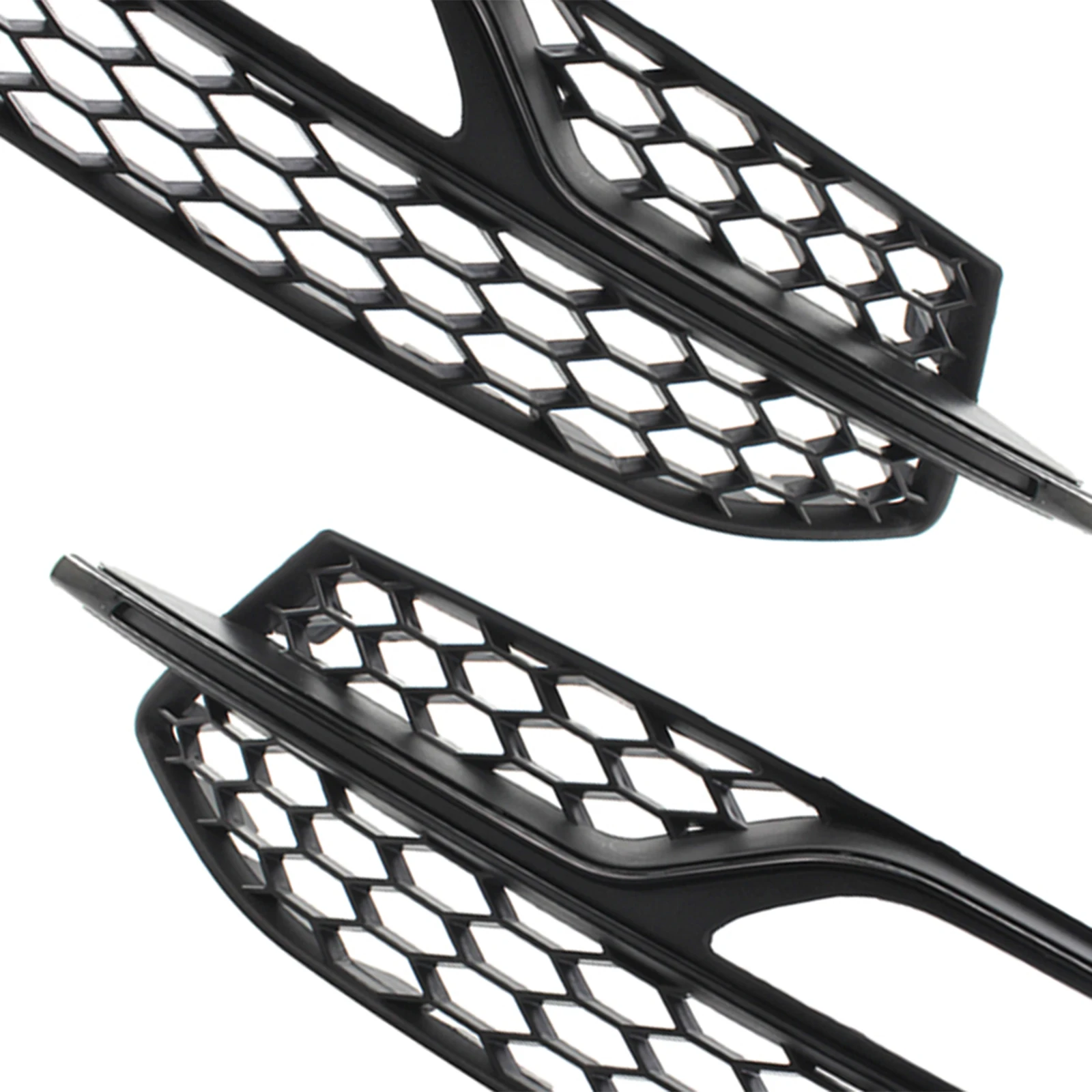 2pcs Honeycomb Front Fog Light Grilles Cover for Audi A3 S-Line 14-16