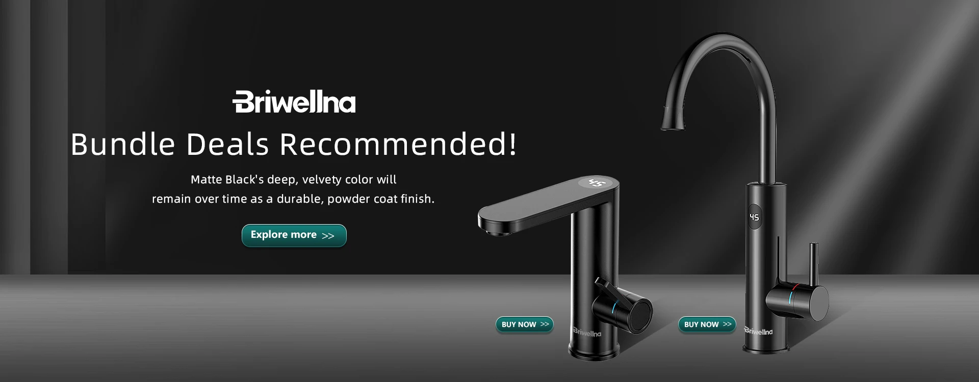 Briwellna-Robinet chauffe-eau électrique, robinet de bassin 2 en 1, sans réservoir, chauffe-eau instantané pour la maison, 220V