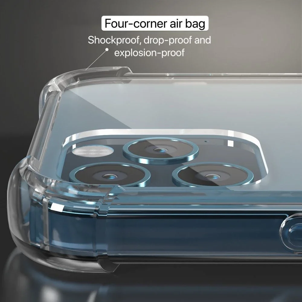 Coque de téléphone antichoc transparente