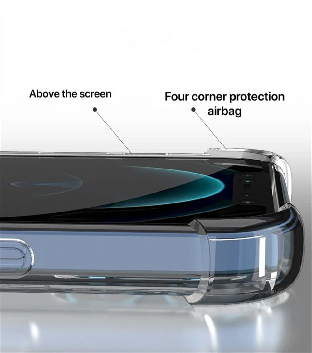 Coque de téléphone antichoc transparente