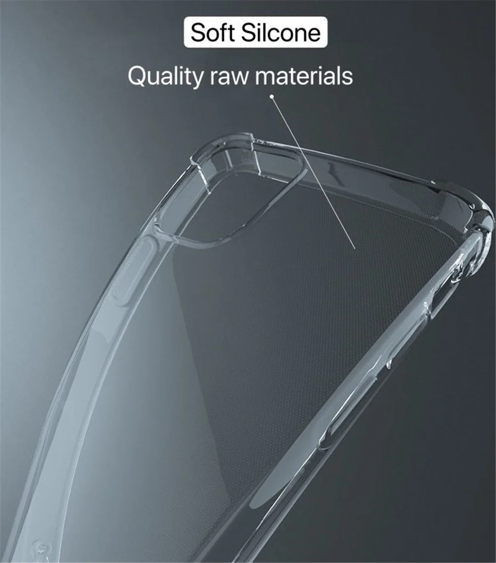 Coque de téléphone antichoc transparente