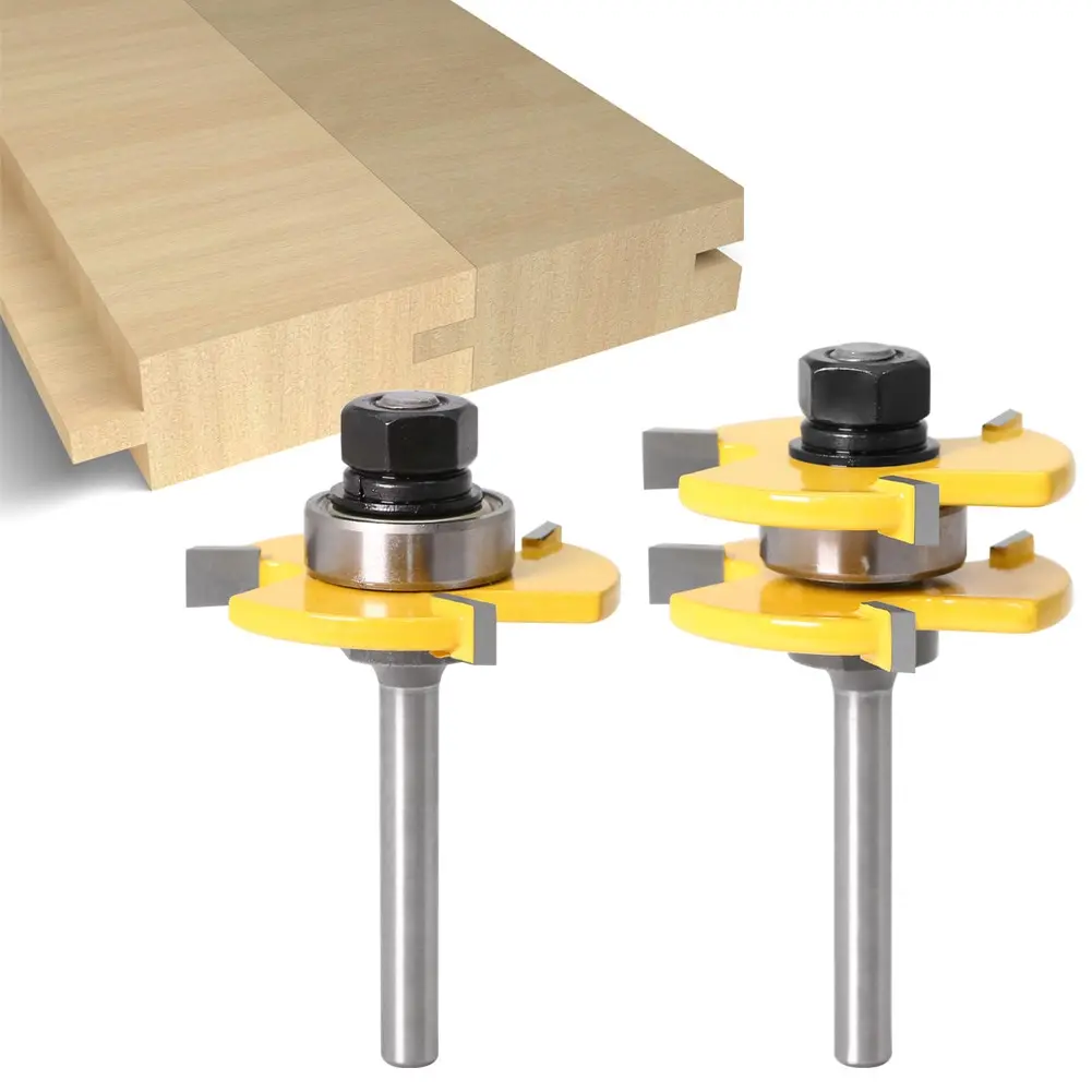 2PCS Bois Fraise T En Forme de Tenon Carré Dent Plancher Épissage Couteau Sculpture Couteaux – Test et Avis