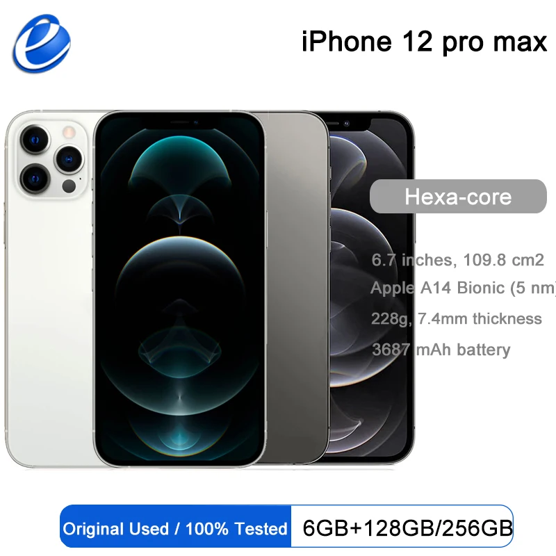 Apple iPhone 12 Pro Max 5G, 6GB RAM, 128GB/256GB/512GB ROM, iOS – Test et Avis