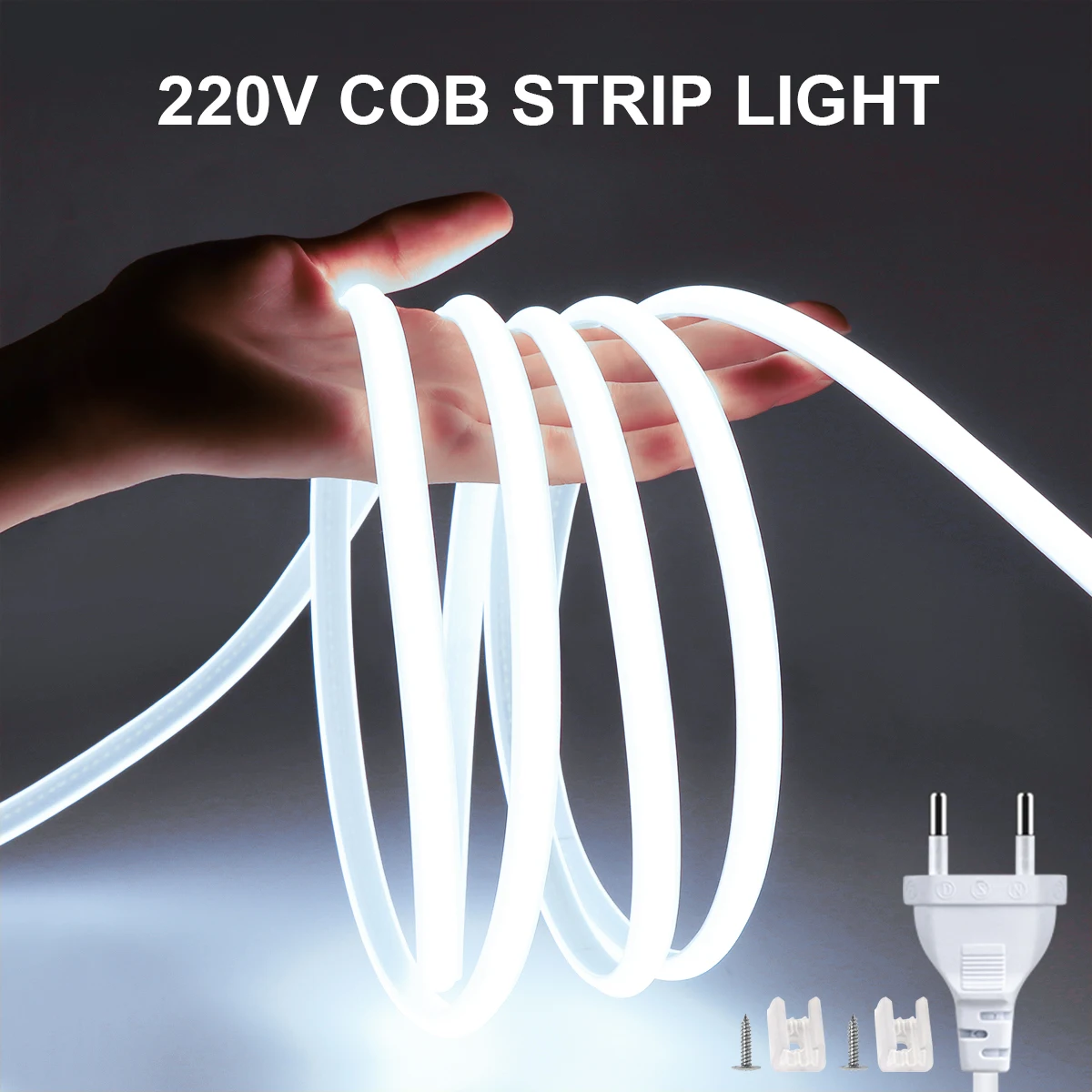 Bande LED COB 320 diodes, 220V, IP67. – Test et Avis