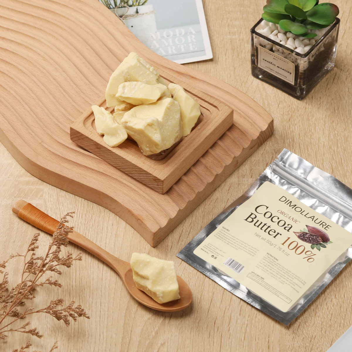 Beurre de cacao brut pour cosmétiques. – Test et Avis
