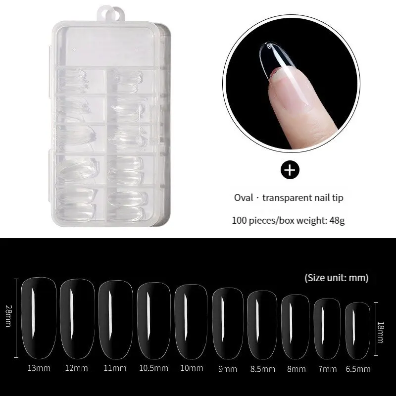 Boîte de 100 ongles ovales transparents – Test et Avis
