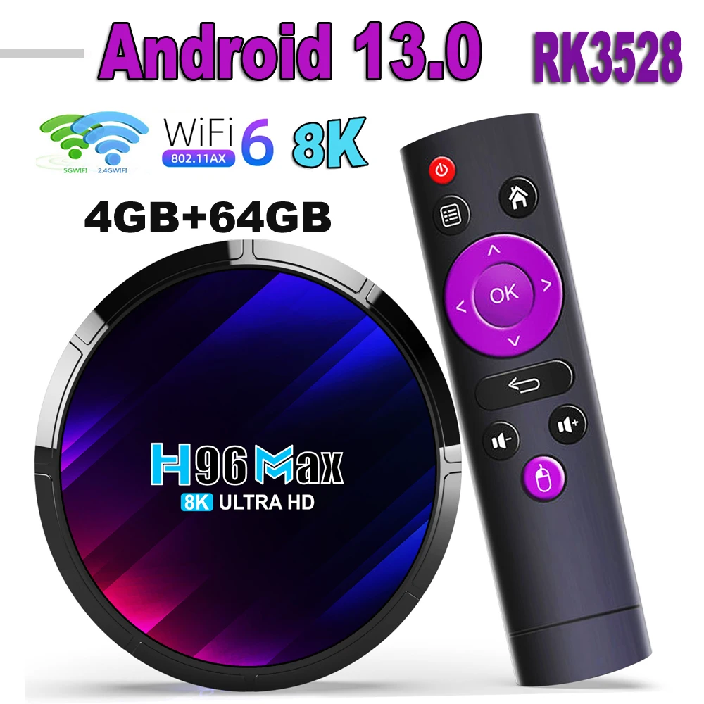 Boîtier Smart TV H96 MAX, Android 13 – Test et Avis