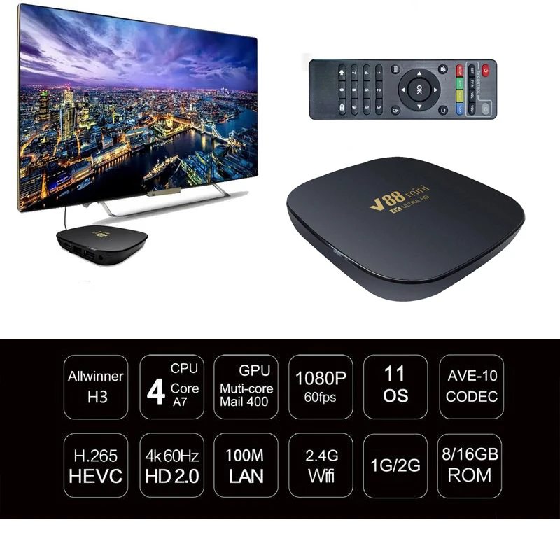 Boîtier TV Android 11 4K Allwinner – Test et Avis