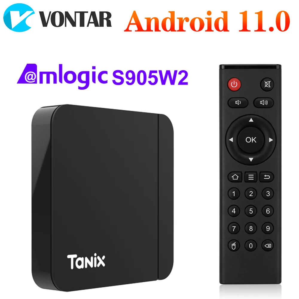 Box TV Tanix-W2 : Android 11, Amlogic S905W2, 4/64/32/2/16 Go, prise en charge H.disparates, AV1, WiFi – Test et Avis
