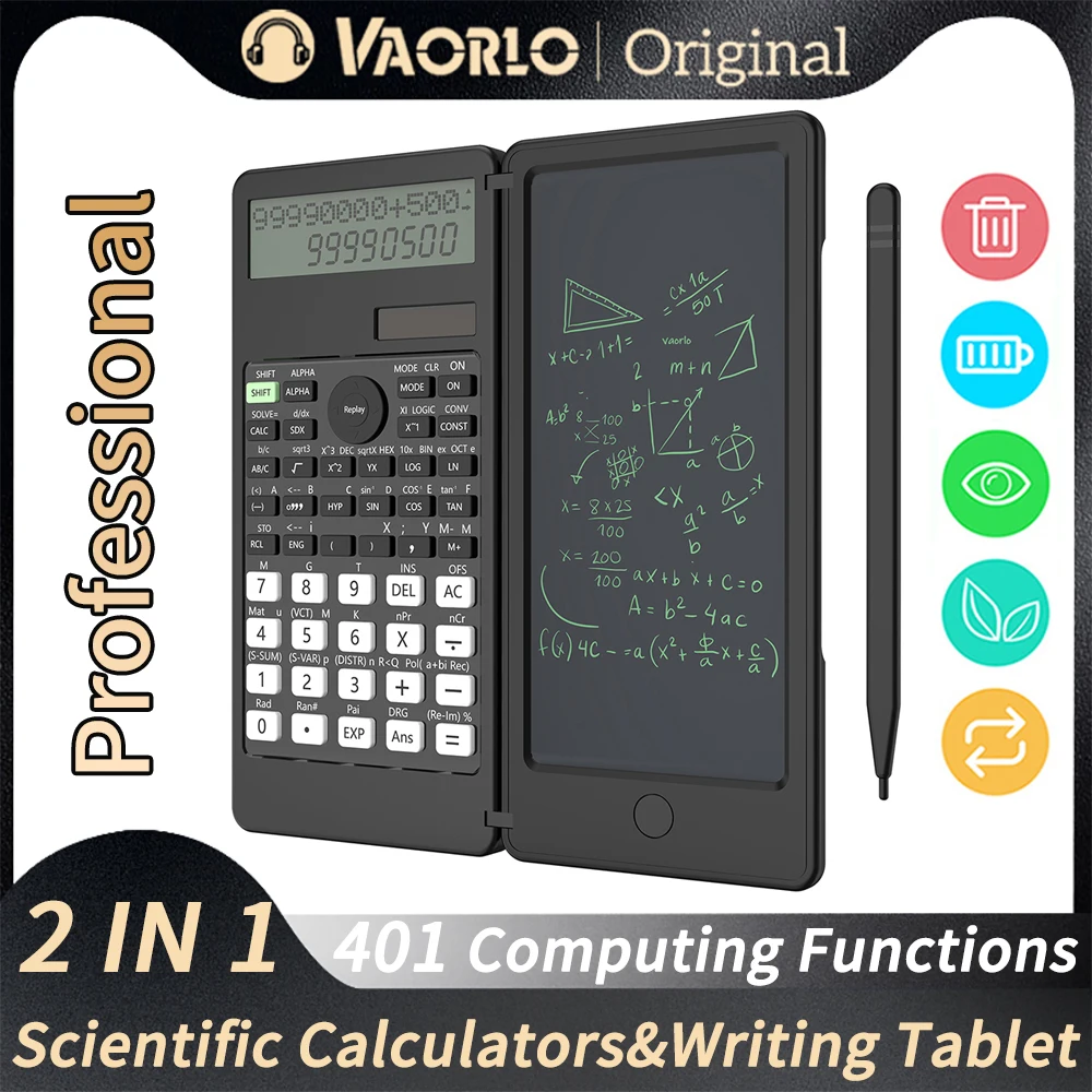 Calculatrice scientifique VAORLO avec tablette d’écriture et 991 fonctions – Test et Avis