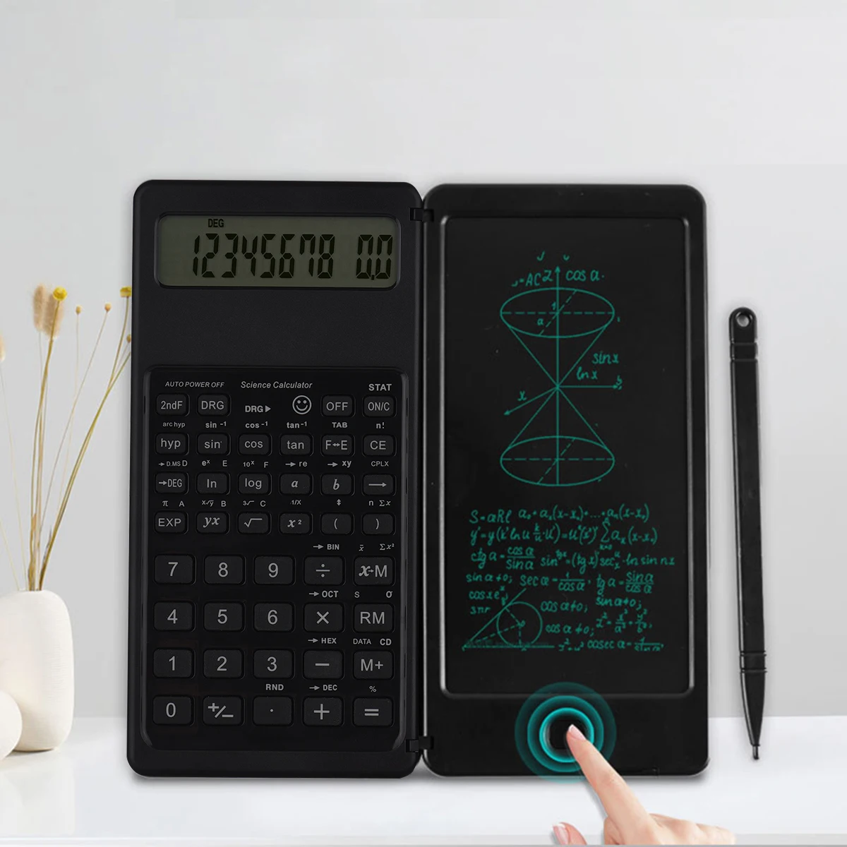 Calculette pliable, écran grand, tablette effaçable. – Test et Avis