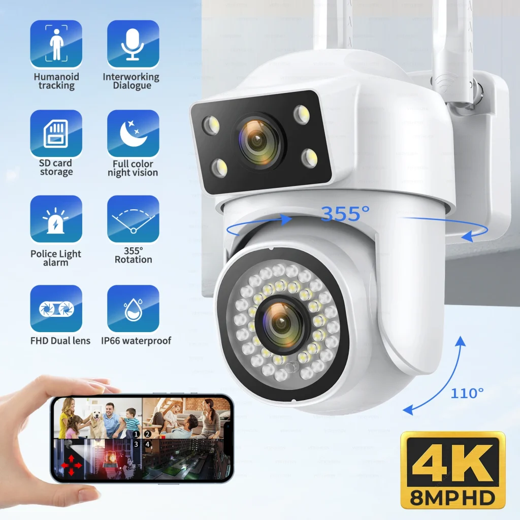 Caméra de surveillance WiFi HD 8MP – Test et Avis