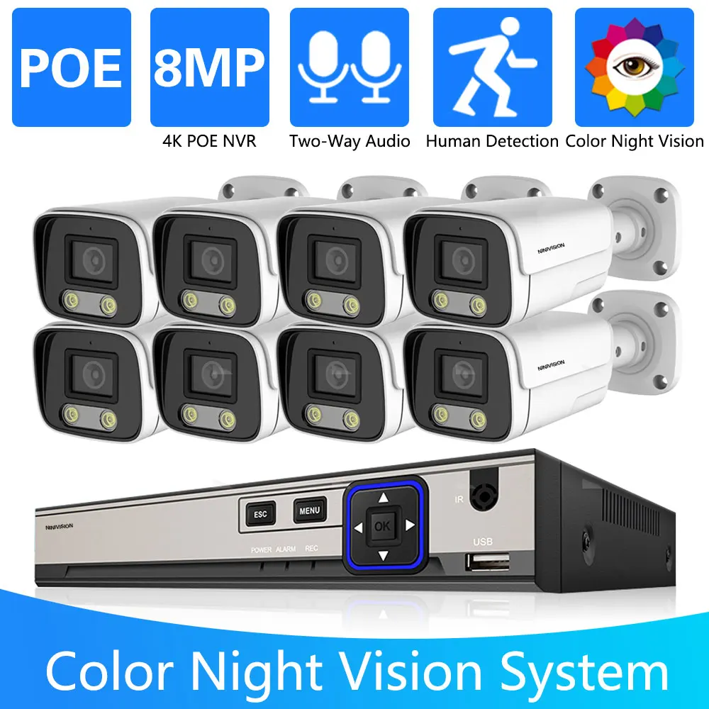 « Caméra de vidéosurveillance POE NVR 8MP: Sécurité domestique complète » – Test et Avis