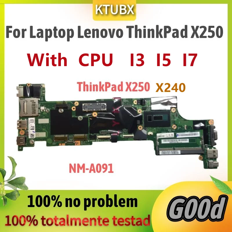Carte mère NM-A091 pour Lenovo ThinkSub X240 X250 avec CPU 2980U I3 I5 I7 – Test et Avis