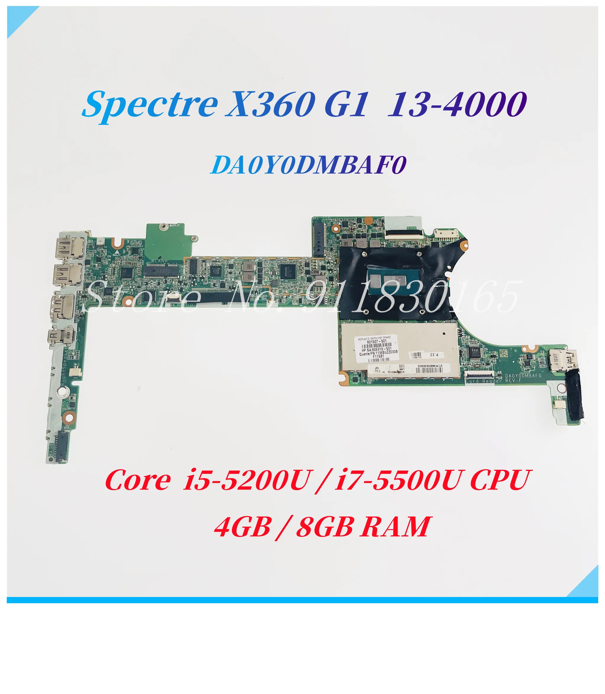 Carte mère pour HP Spectre X360 G1 – Test et Avis