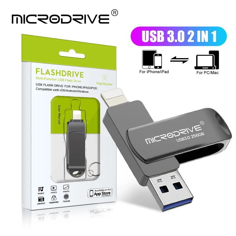 Clé USB en métal pour iPhone7, Poly, 12, 13Pro: Stockage externe iOS iPhone7, 12, 13Pro, différentes capacités – Test et Avis
