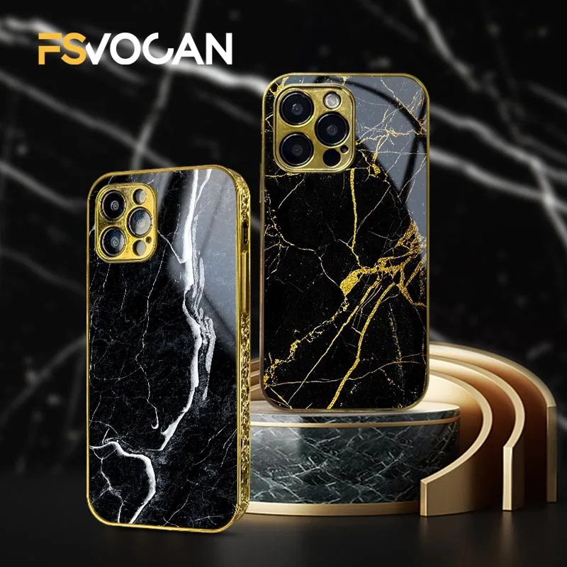 « Coque de Protection Dorée pour iPhone avec Marbre Noir » – Test et Avis