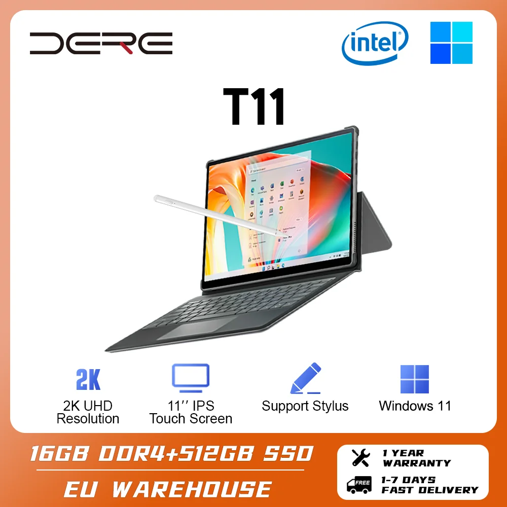 DERE-Ordinateur portable T11: Ordinateur portable Windows 11 complet d’apprentissage. – Test et Avis