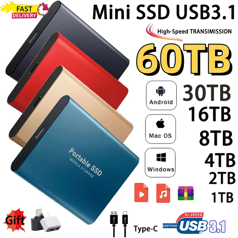 « Disque dur externe portable SSD Type-C » – Test et Avis
